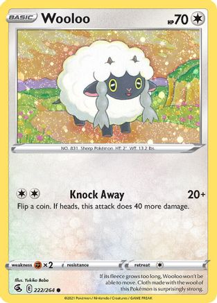 Wooloo (222/264) (Cosmos Holo) [Sword & Shield: Fusion Strike] | Arkham Games and Comics