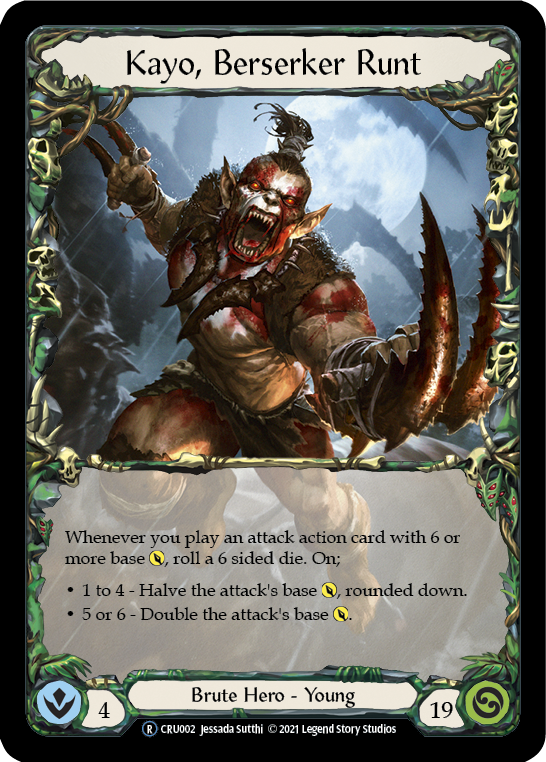 Kayo, Berserker Runt [U-CRU002] (Crucible of War Unlimited)  Unlimited Rainbow Foil | Arkham Games and Comics