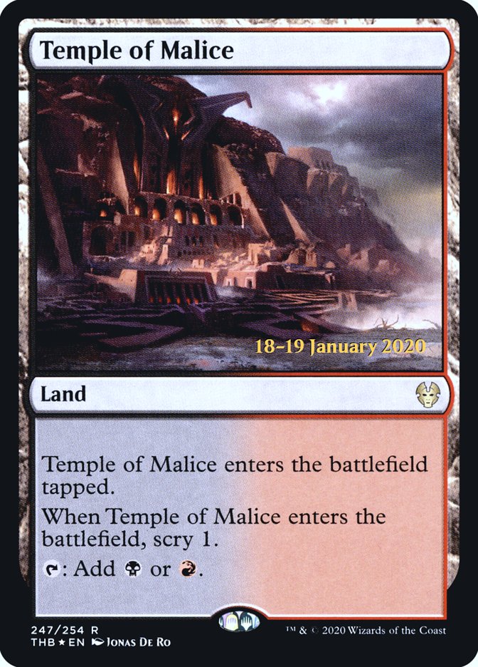 Temple of Malice [Theros Beyond Death Prerelease Promos] | Arkham Games and Comics