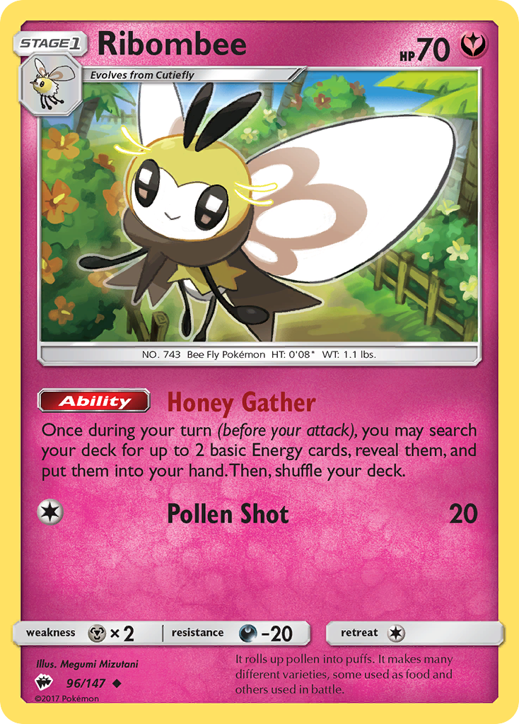 Ribombee (96/147) [Sun & Moon: Burning Shadows] | Arkham Games and Comics