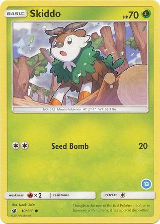 Skiddo (10/111) (Deck Exclusive #13) [Sun & Moon: Trainer Kit - Alolan Ninetales] | Arkham Games and Comics