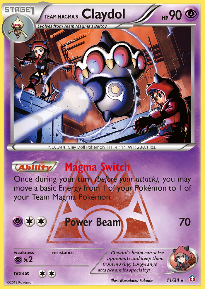 Team Magma's Claydol (11/34) [XY: Double Crisis] | Arkham Games and Comics