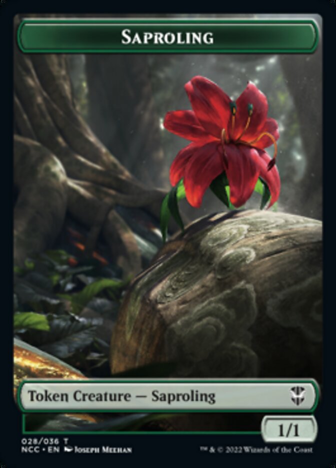 Beast // Saproling Double-sided Token [Streets of New Capenna Commander Tokens] | Arkham Games and Comics