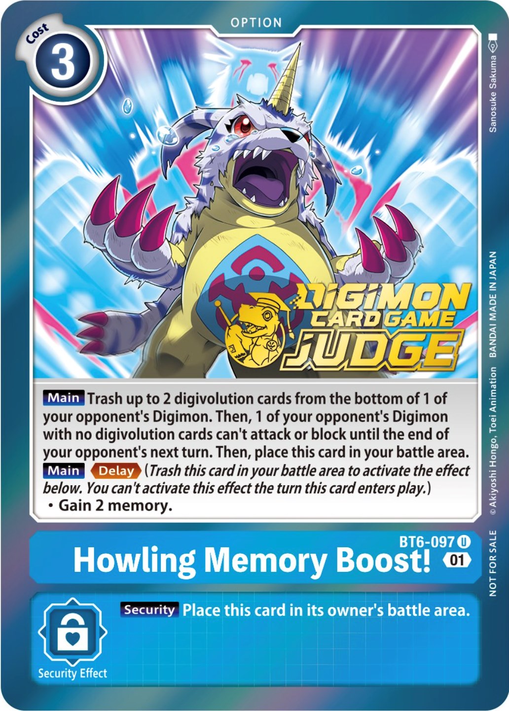 Howling Memory Boost! [BT6-097] (Judge Pack 3) [Double Diamond Promos] | Arkham Games and Comics