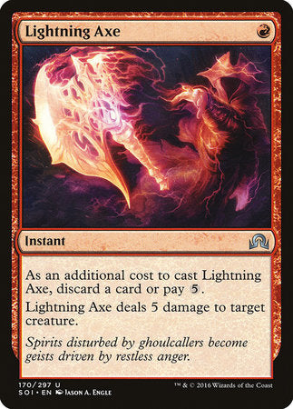 Lightning Axe [Shadows over Innistrad] | Arkham Games and Comics
