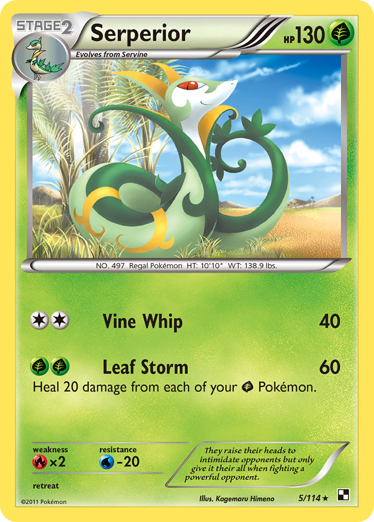 Serperior (5/114) (Green Tornado) (Theme Deck Exclusive) [Black & White: Base Set] | Arkham Games and Comics