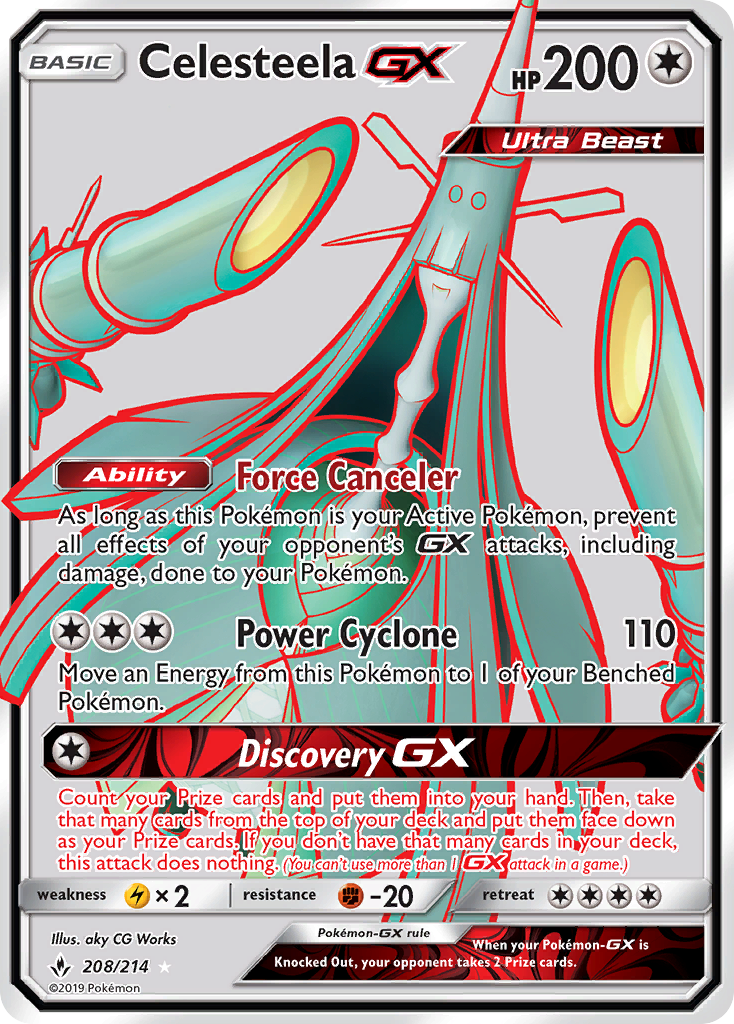 Celesteela GX (208/214) [Sun & Moon: Unbroken Bonds] | Arkham Games and Comics