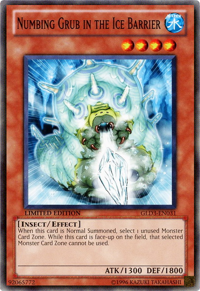 Numbing Grub in the Ice Barrier [GLD3-EN031] Common | Arkham Games and Comics