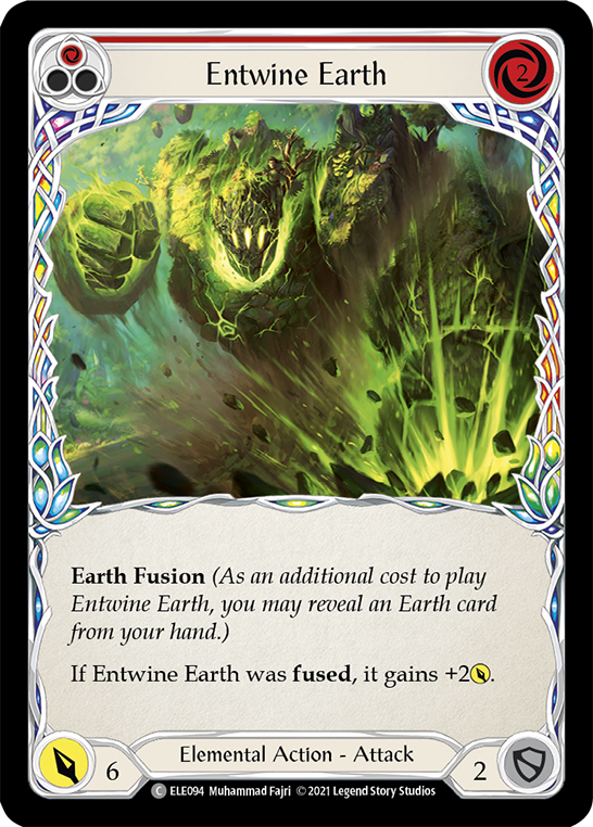 Entwine Earth (Red) [ELE094] (Tales of Aria)  1st Edition Rainbow Foil | Arkham Games and Comics
