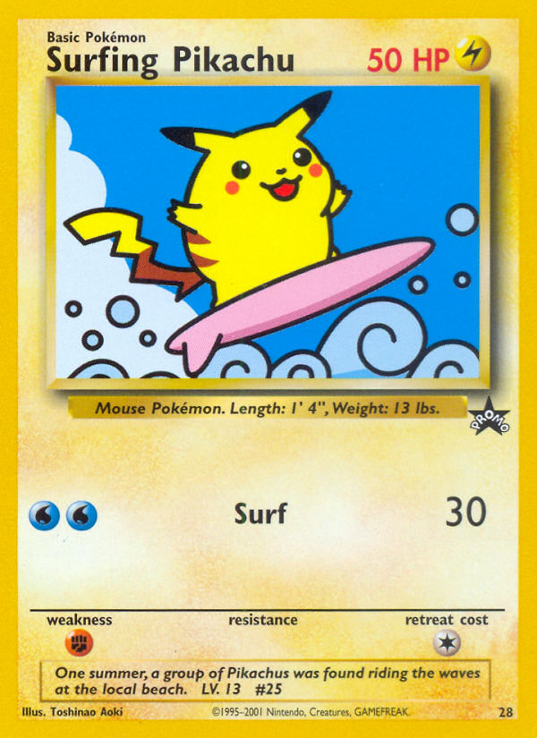 Surfing Pikachu (28) [Wizards of the Coast: Black Star Promos] | Arkham Games and Comics