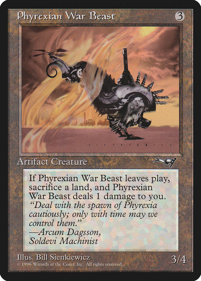 Phyrexian War Beast (Signature on Right) [Alliances] | Arkham Games and Comics