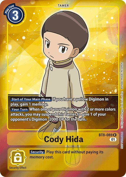 Cody Hida [BT8-089] (Alternative Art - Box Topper) [New Awakening] | Arkham Games and Comics