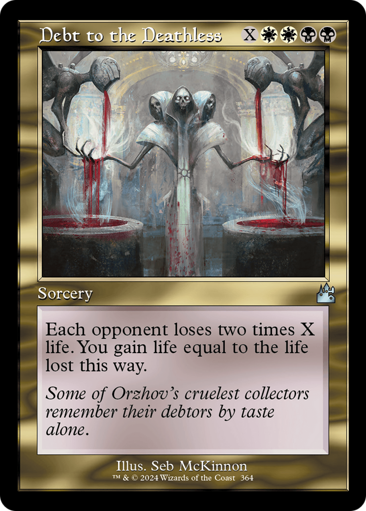 Debt to the Deathless (Retro Frame) [Ravnica Remastered] | Arkham Games and Comics