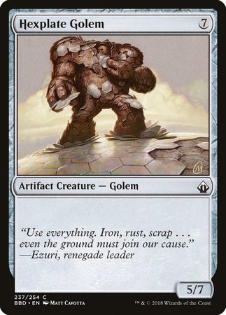 Hexplate Golem [Battlebond] | Arkham Games and Comics