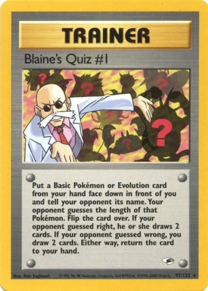 Blaine's Quiz #1 (97/132) [Gym Heroes Unlimited] | Arkham Games and Comics