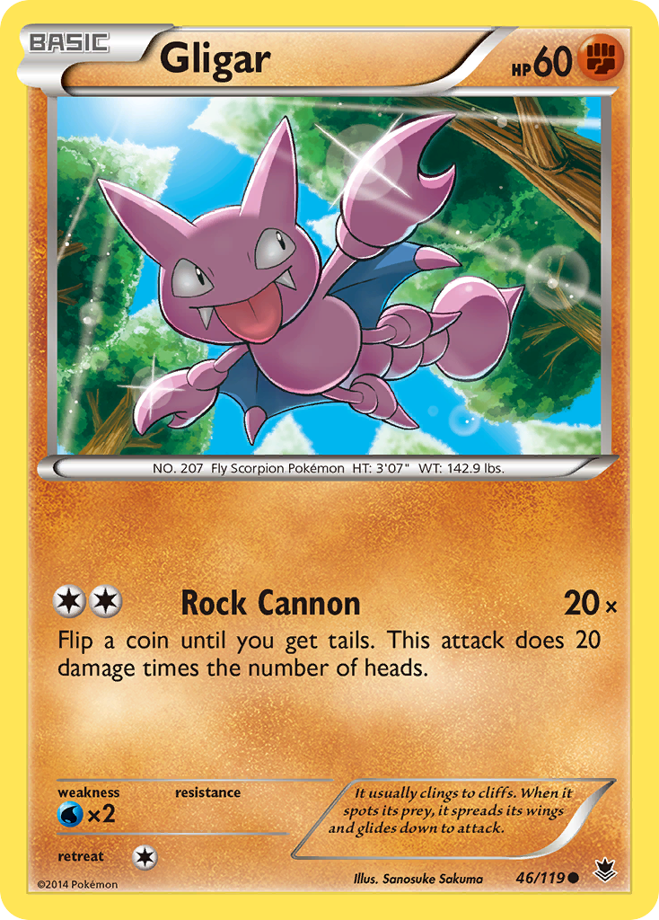 Gligar (46/119) [XY: Phantom Forces] | Arkham Games and Comics