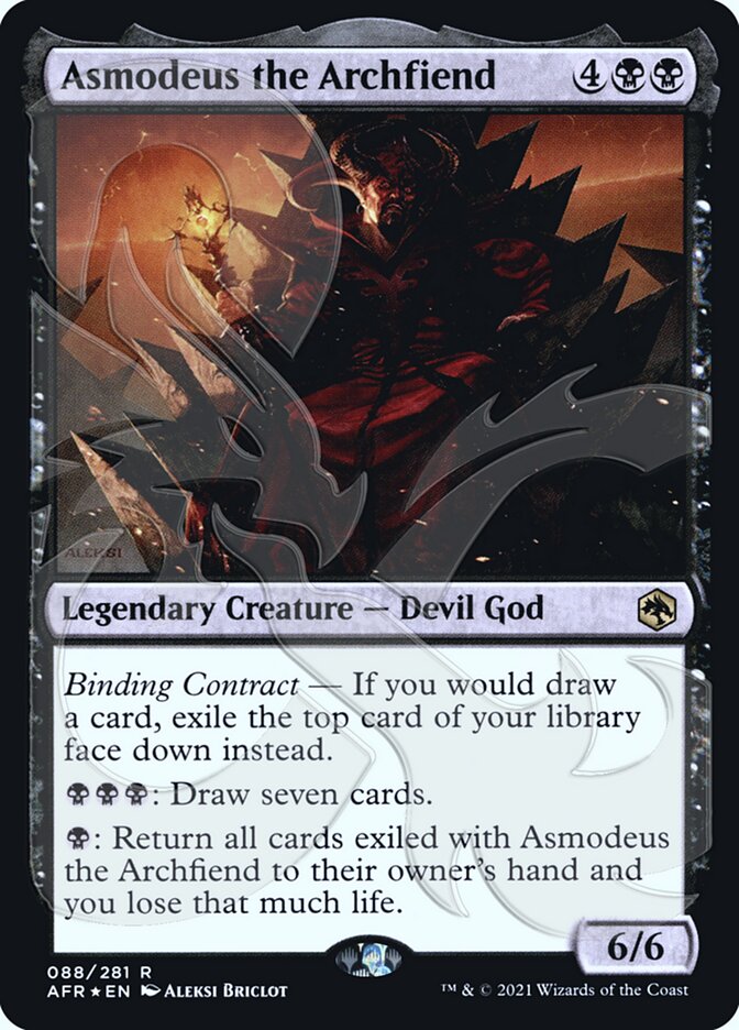Asmodeus the Archfiend (Ampersand Promo) [Dungeons & Dragons: Adventures in the Forgotten Realms Promos] | Arkham Games and Comics