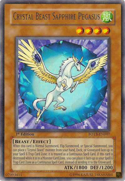 Crystal Beast Sapphire Pegasus [FOTB-EN007] Ultra Rare | Arkham Games and Comics