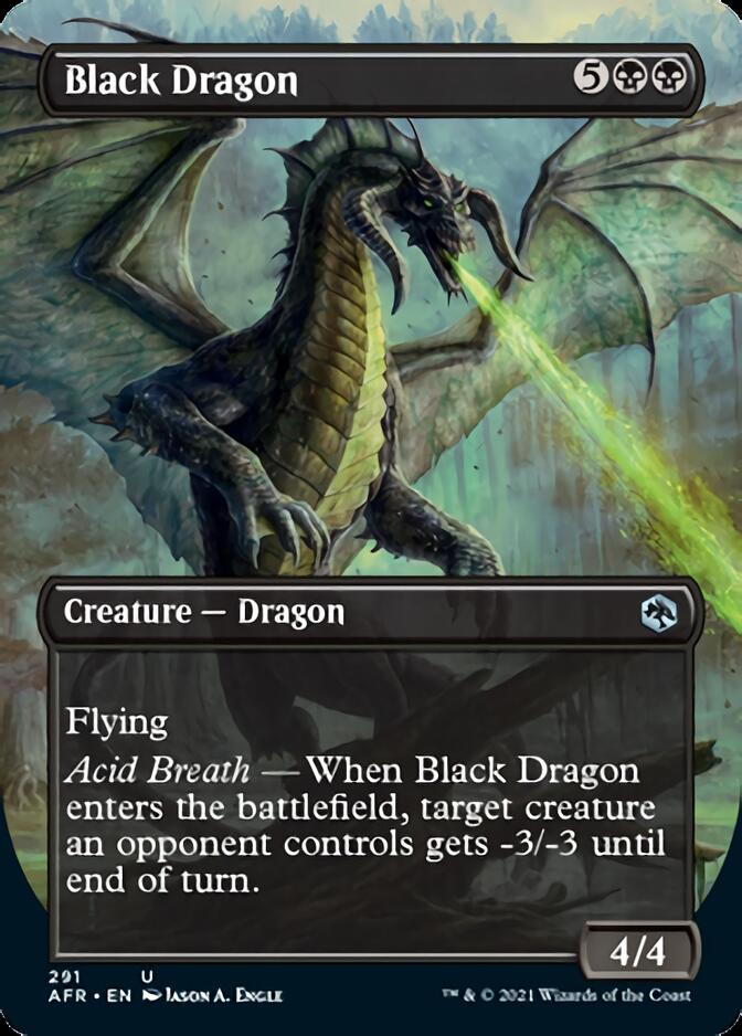 Black Dragon (Borderless Alternate Art) [Dungeons & Dragons: Adventures in the Forgotten Realms] | Arkham Games and Comics