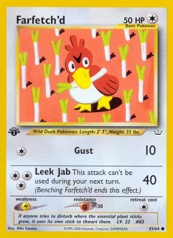 Farfetch'd (43/64) [Neo Revelation 1st Edition] | Arkham Games and Comics