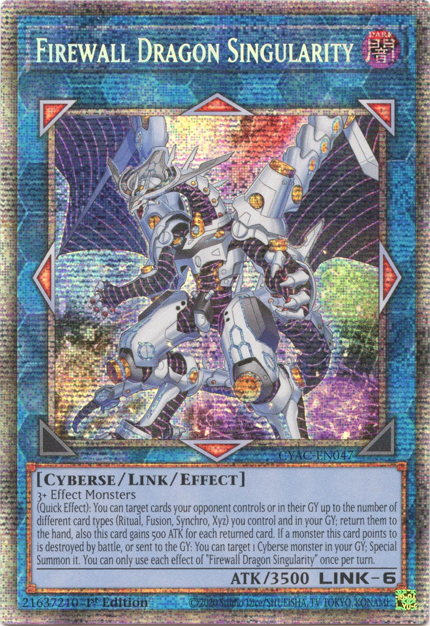 Firewall Dragon Singularity [CYAC-EN047] Starlight Rare | Arkham Games and Comics