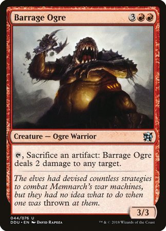 Barrage Ogre [Duel Decks: Elves vs. Inventors] | Arkham Games and Comics