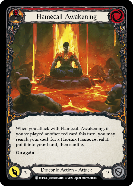 Flamecall Awakening [UPR096] (Uprising)  Rainbow Foil | Arkham Games and Comics