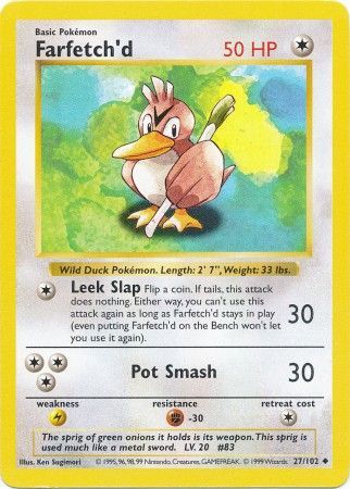 Farfetch'd (27/102) [Base Set Shadowless Unlimited] | Arkham Games and Comics