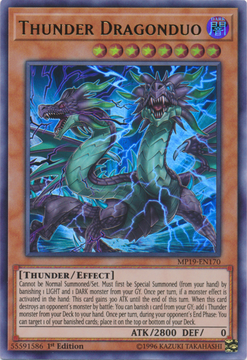 Thunder Dragonduo [MP19-EN170] Ultra Rare | Arkham Games and Comics