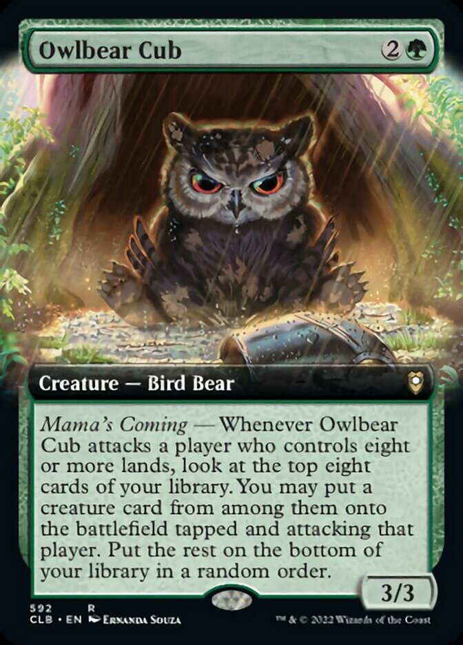 Owlbear Cub (Extended Art) [Commander Legends: Battle for Baldur's Gate] | Arkham Games and Comics