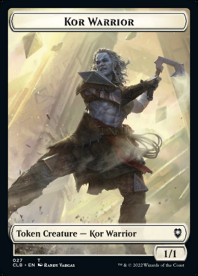 Kor Warrior // Shapeshifter (023) Double-sided Token [Commander Legends: Battle for Baldur's Gate Tokens] | Arkham Games and Comics