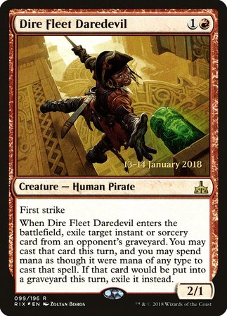 Dire Fleet Daredevil [Rivals of Ixalan Promos] | Arkham Games and Comics