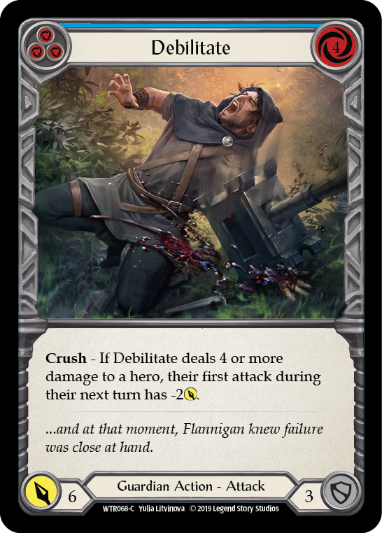 Debilitate (Blue) [WTR068-C] (Welcome to Rathe)  Alpha Print Rainbow Foil | Arkham Games and Comics