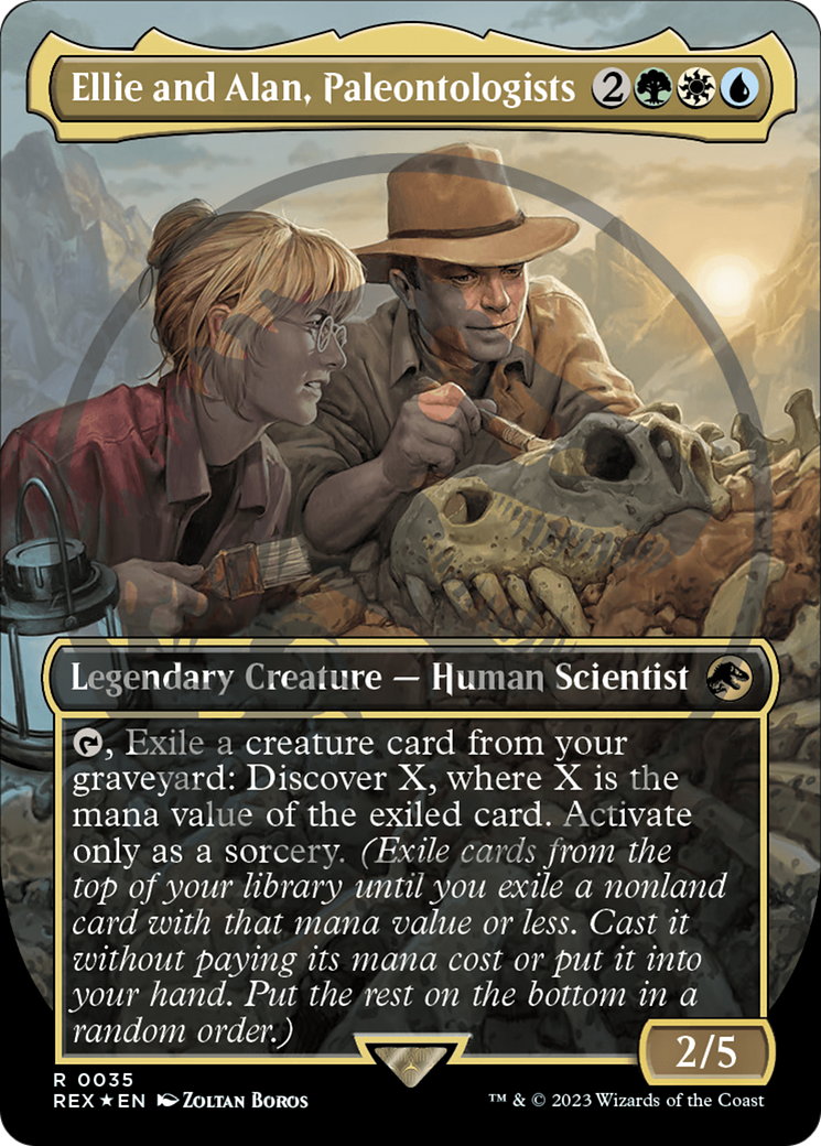 Ellie and Alan, Paleontologists Emblem (Borderless) [Jurassic World Collection Tokens] | Arkham Games and Comics