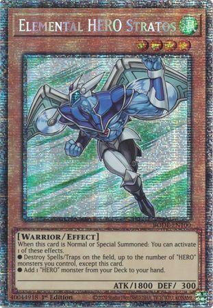 Elemental HERO Stratos [BODE-EN100] Starlight Rare | Arkham Games and Comics