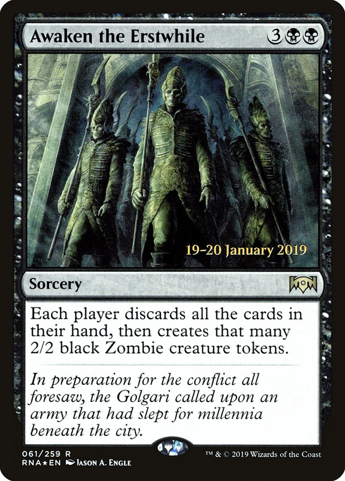 Awaken the Erstwhile [Ravnica Allegiance Prerelease Promos] | Arkham Games and Comics