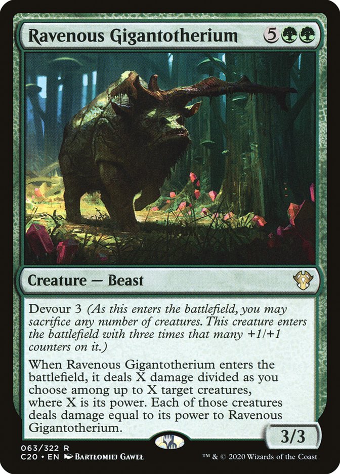 Ravenous Gigantotherium [Commander 2020] | Arkham Games and Comics