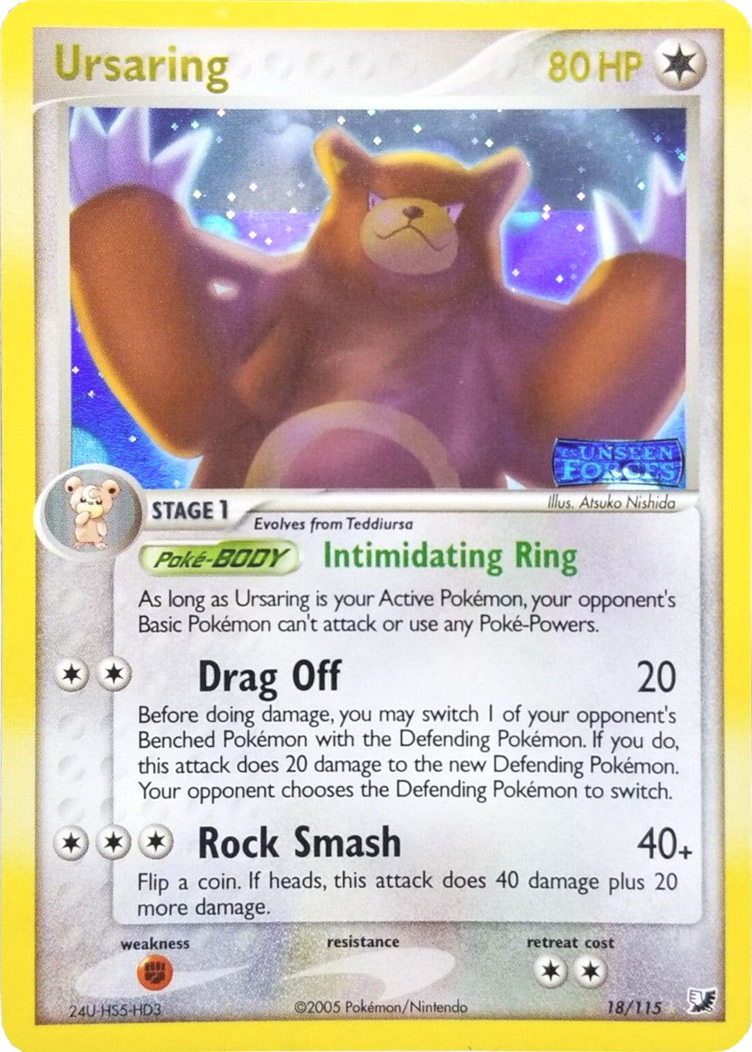 Ursaring (18/115) (Stamped) [EX: Unseen Forces] | Arkham Games and Comics
