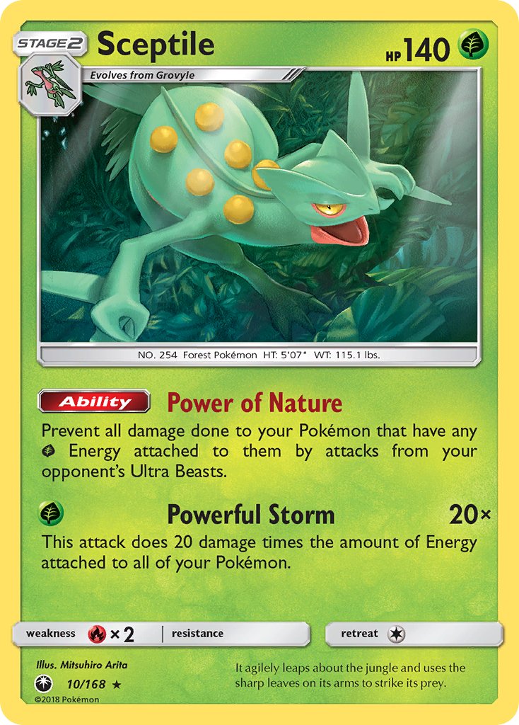 Sceptile (10/168) (Theme Deck Exclusive) [Sun & Moon: Celestial Storm] | Arkham Games and Comics