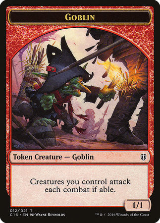 Goblin // Zombie Double-sided Token [Commander 2016 Tokens] | Arkham Games and Comics