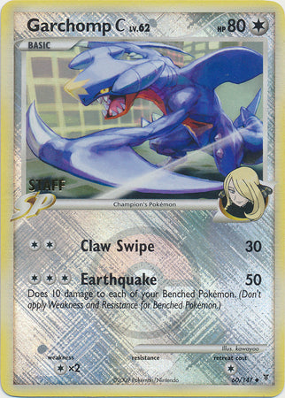 Garchomp C (60/147) (Staff League Promo) [Platinum: Supreme Victors] | Arkham Games and Comics