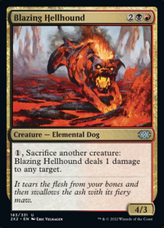 Blazing Hellhound [Double Masters 2022] | Arkham Games and Comics