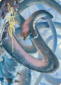 Koma, Cosmos Serpent 1 Art Card (Gold-Stamped Signature) [Kaldheim: Art Series] | Arkham Games and Comics