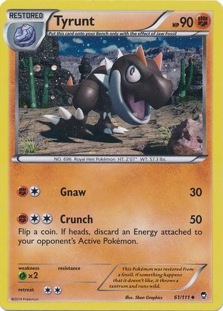 Tyrunt (61/111) (Cosmos Holo) [XY: Furious Fists] | Arkham Games and Comics