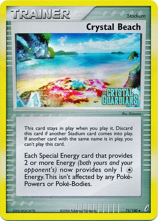 Crystal Beach (75/100) (Stamped) [EX: Crystal Guardians] | Arkham Games and Comics
