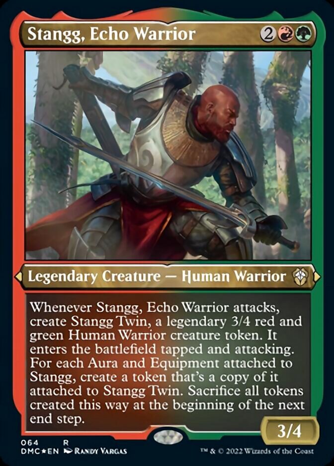 Stangg, Echo Warrior (Foil Etched) [Dominaria United Commander] | Arkham Games and Comics