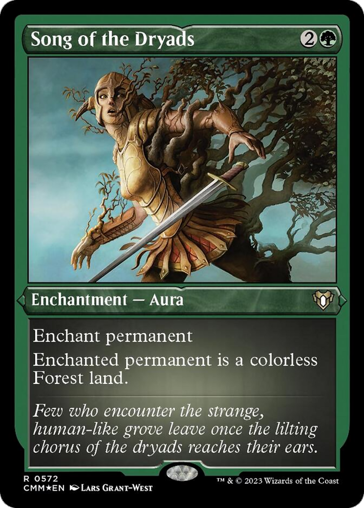 Song of the Dryads (Foil Etched) [Commander Masters] | Arkham Games and Comics