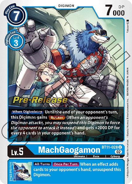 MachGaogamon [BT11-028] [Dimensional Phase Pre-Release Promos] | Arkham Games and Comics