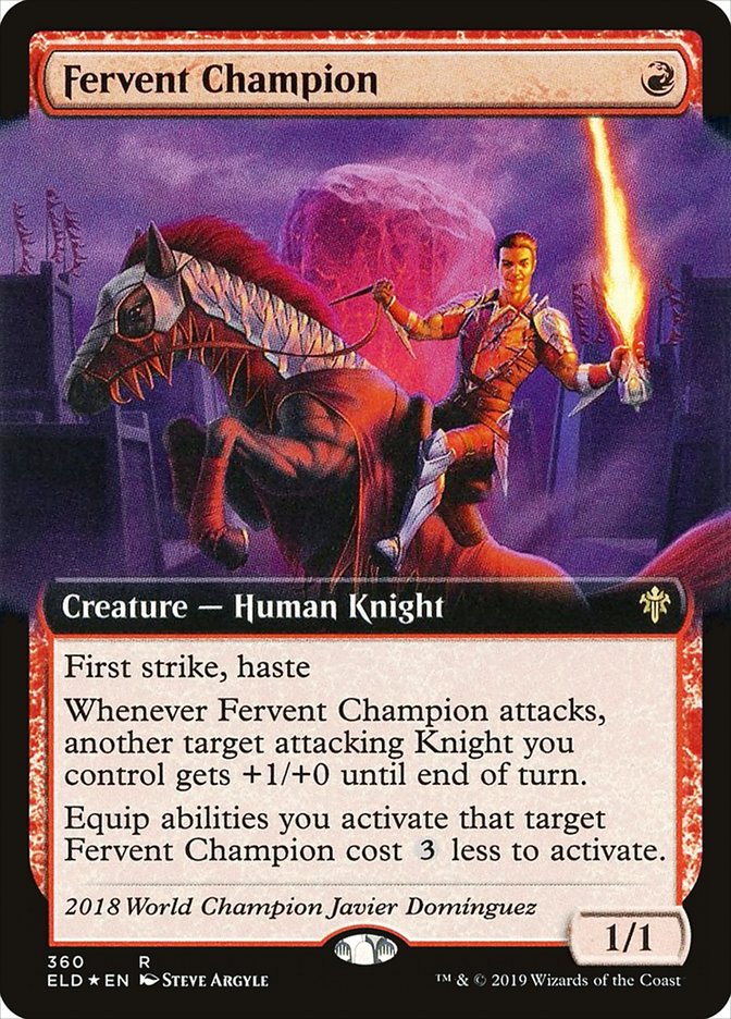 Fervent Champion (Extended Art) [Throne of Eldraine] | Arkham Games and Comics