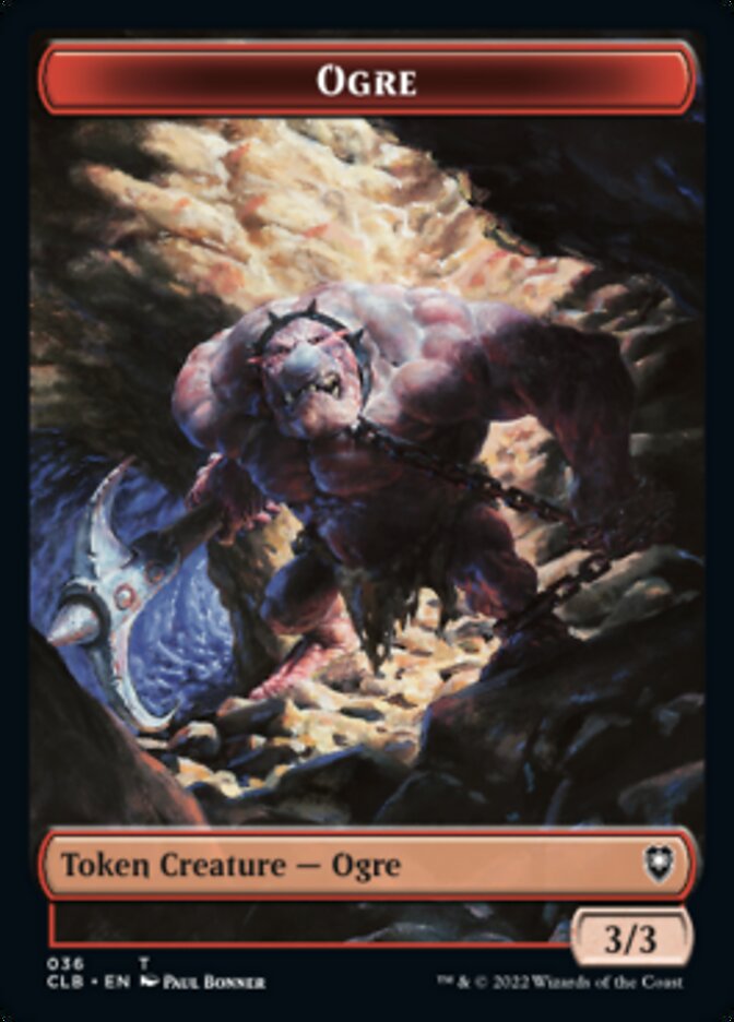 Boar // Ogre Double-sided Token [Commander Legends: Battle for Baldur's Gate Tokens] | Arkham Games and Comics